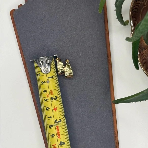 Vintage Napier Gold Textured Minimalist Earrings | Sculptural 90s - Picture 8 of 8